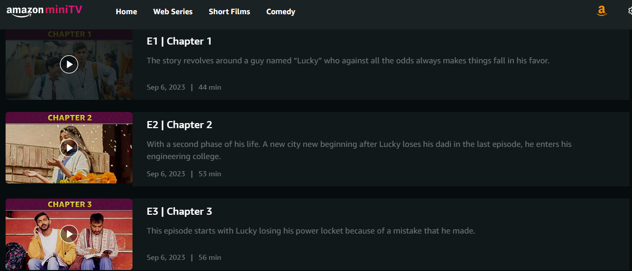 Swagger Sharma Amazon mini TV Web Series Lucky Guy S1 Watch Online