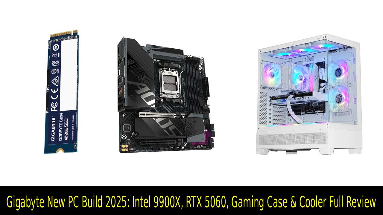 Gigabyte New PC Build 2025 Intel 9900X, RTX 5060, Gaming Case & Cooler Full Review